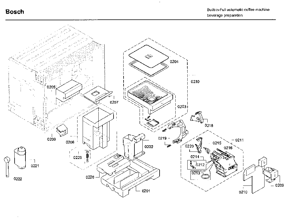 Tank asy Diagram and Parts List for BCM8450UC 03 Bosch Coffee Maker