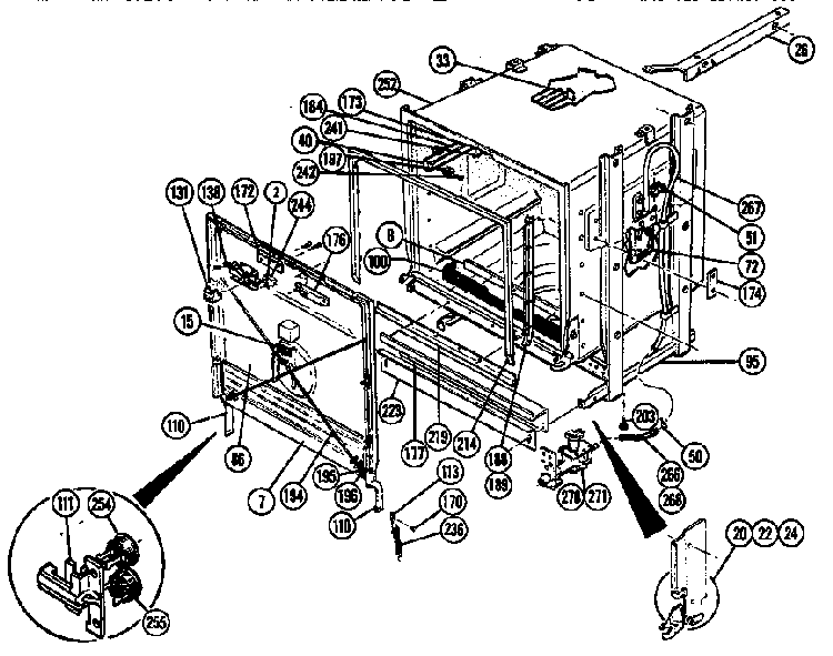 Section 2 Diagram and Parts List for TD121  Thermador Dishwasher