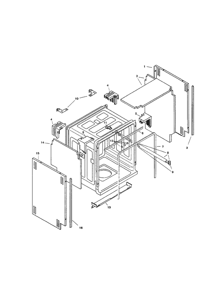 Tank Assembly Diagram and Parts List for SHU5312UC 06 Bosch Dishwasher