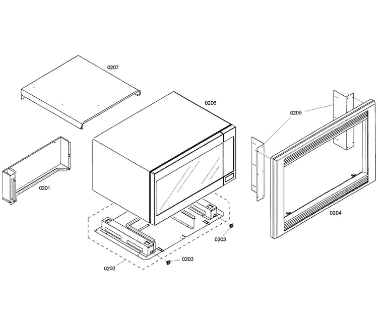 Trim Kit Diagram and Parts List for HBL8750UC 02 Bosch Microwave Oven Combo