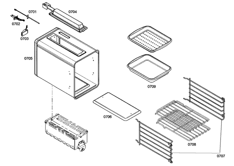 Small Oven Diagram and Parts List for PRG486EDG01  Thermador Range
