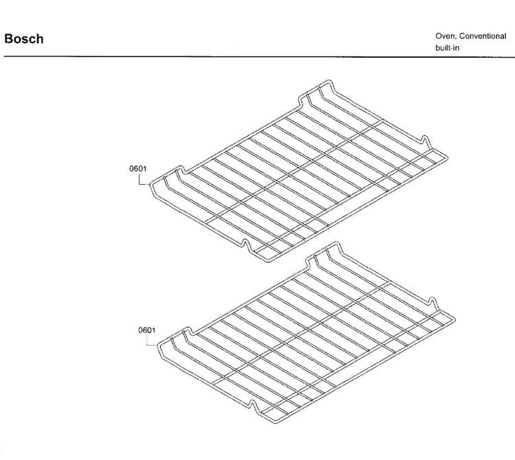 Rack Diagram and Parts List for HBL5751UCC 03 Bosch Microwave