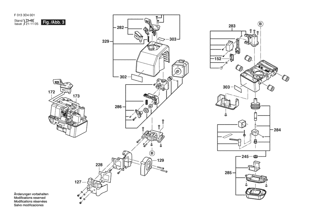 Section 3 Diagram and Parts List for 3D40FLX-01EU F0133D4001 Bosch Miscellaneous