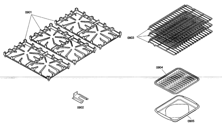 Accessories Diagram and Parts List for PRD366EG02  Thermador Range