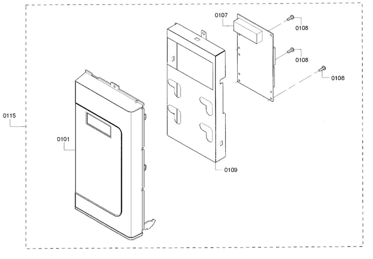 Control Panel Diagram and Parts List for HMV3052U 01 Bosch Microwave