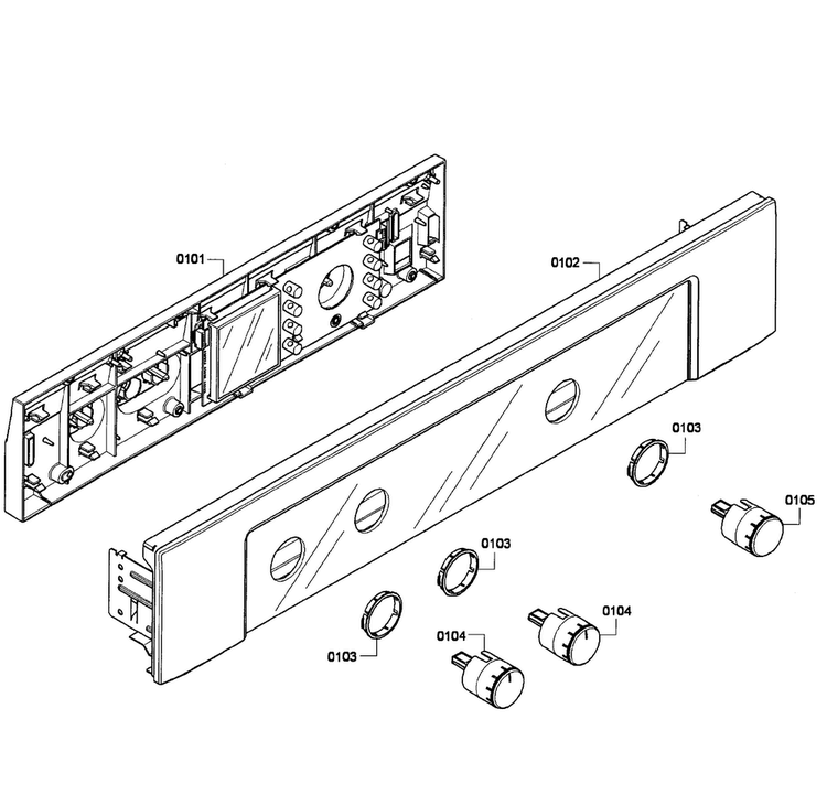 Control Panel Diagram and Parts List for HBL3550UC 09 Bosch Wall Oven