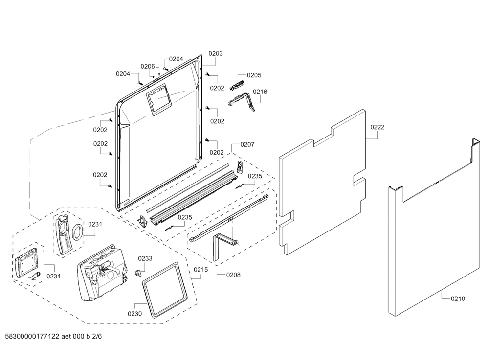 Diagram 2 Diagram and Parts List for SHE68TL5UC 07 Bosch Dishwasher