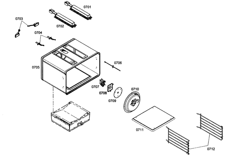 Lamp Assy Diagram and Parts List for PRG364ELG01  Thermador Range