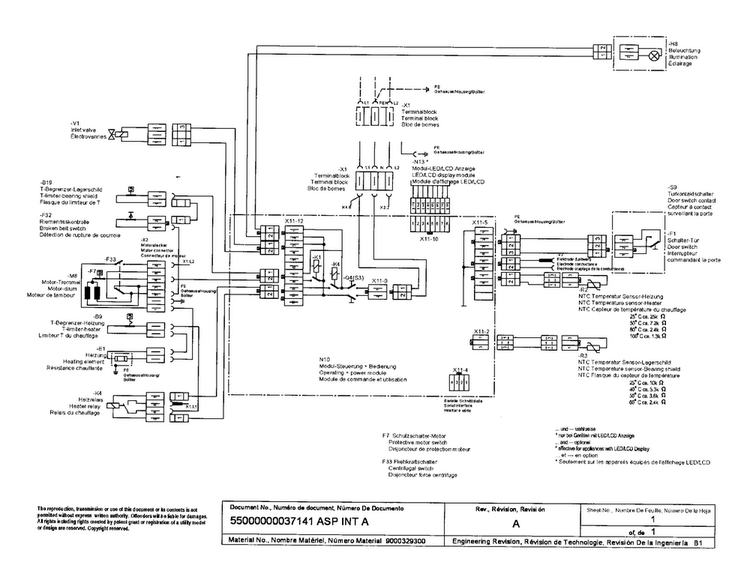 Wiring Diagram Diagram and Parts List for WTMC8330US 05 Bosch Dryer