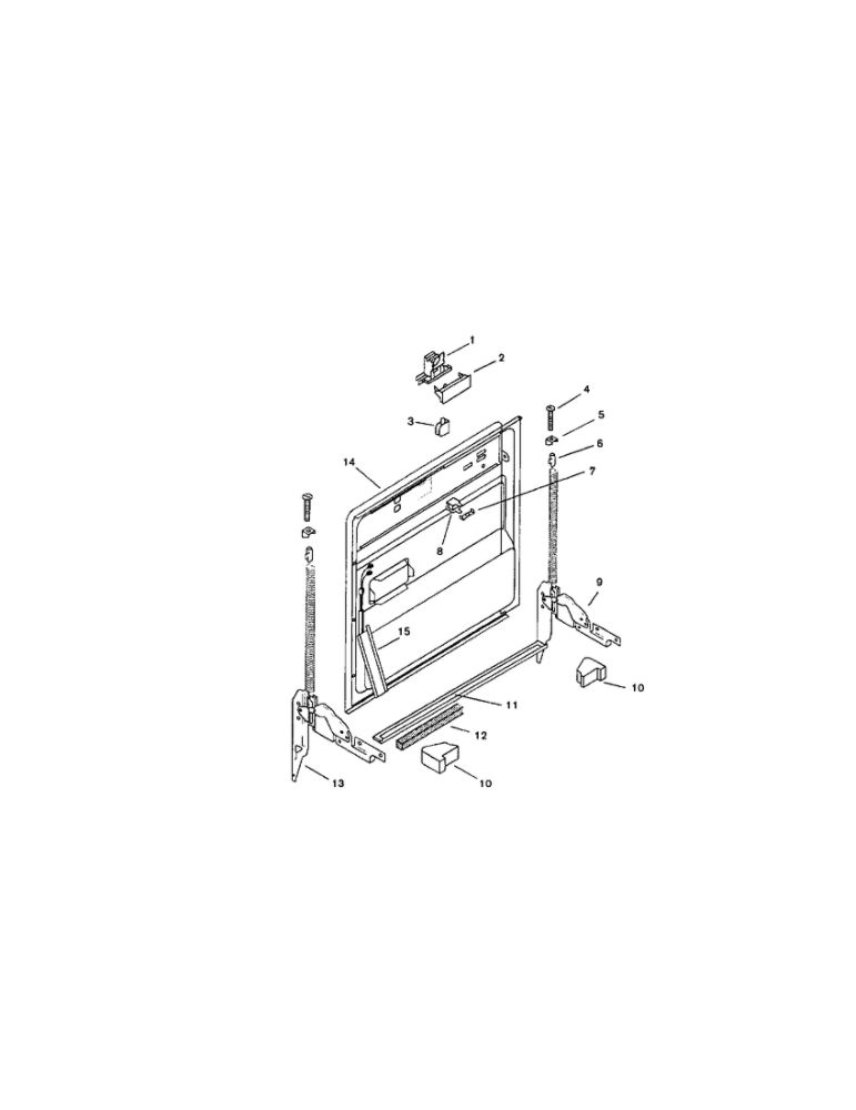 Inner Door Diagram and Parts List for SMU7056UC 14 Bosch Dishwasher