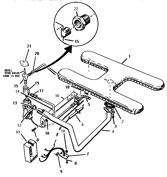 Section 6 Diagram and Parts List for CGB19  Thermador Grill