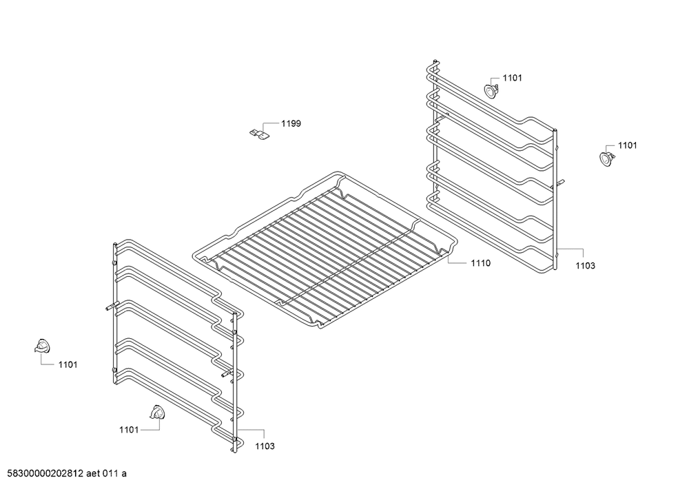 Diagram 5 Diagram and Parts List for HBE5452UC-35  Bosch Wall Oven