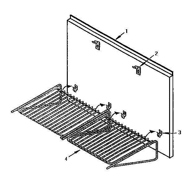 Keep Hot Shelf Accessory Diagram and Parts List for PH42HQS  Thermador Range Hood
