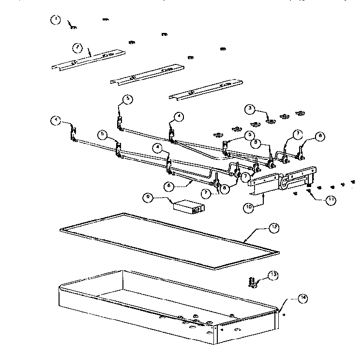 Section 2 Diagram and Parts List for SCG456RW  Thermador Cooktop