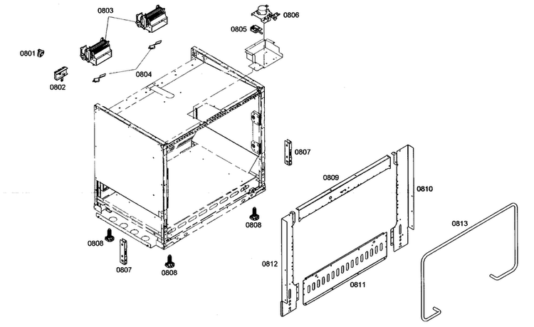Ventilation Diagram and Parts List for PRD364EDHU03  Thermador Range