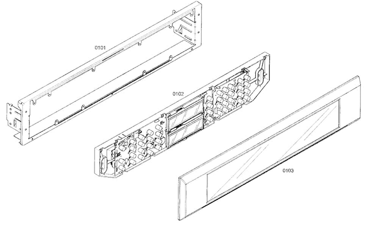 Control Panel Diagram and Parts List for MED272ES01  Thermador Wall Oven