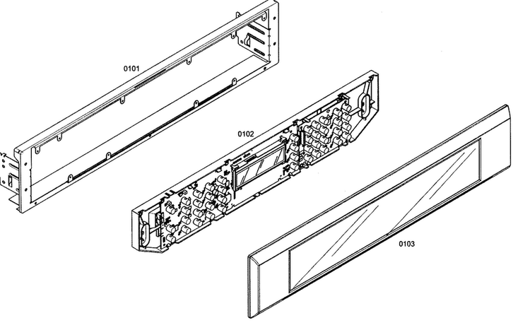 Control Panel Diagram and Parts List for MEMW271ES01  Thermador Microwave