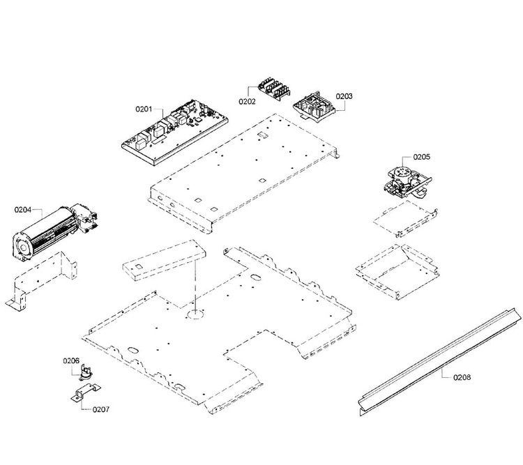 Pcb's Assy Diagram and Parts List for HBN3450UC 01 Bosch Wall Oven