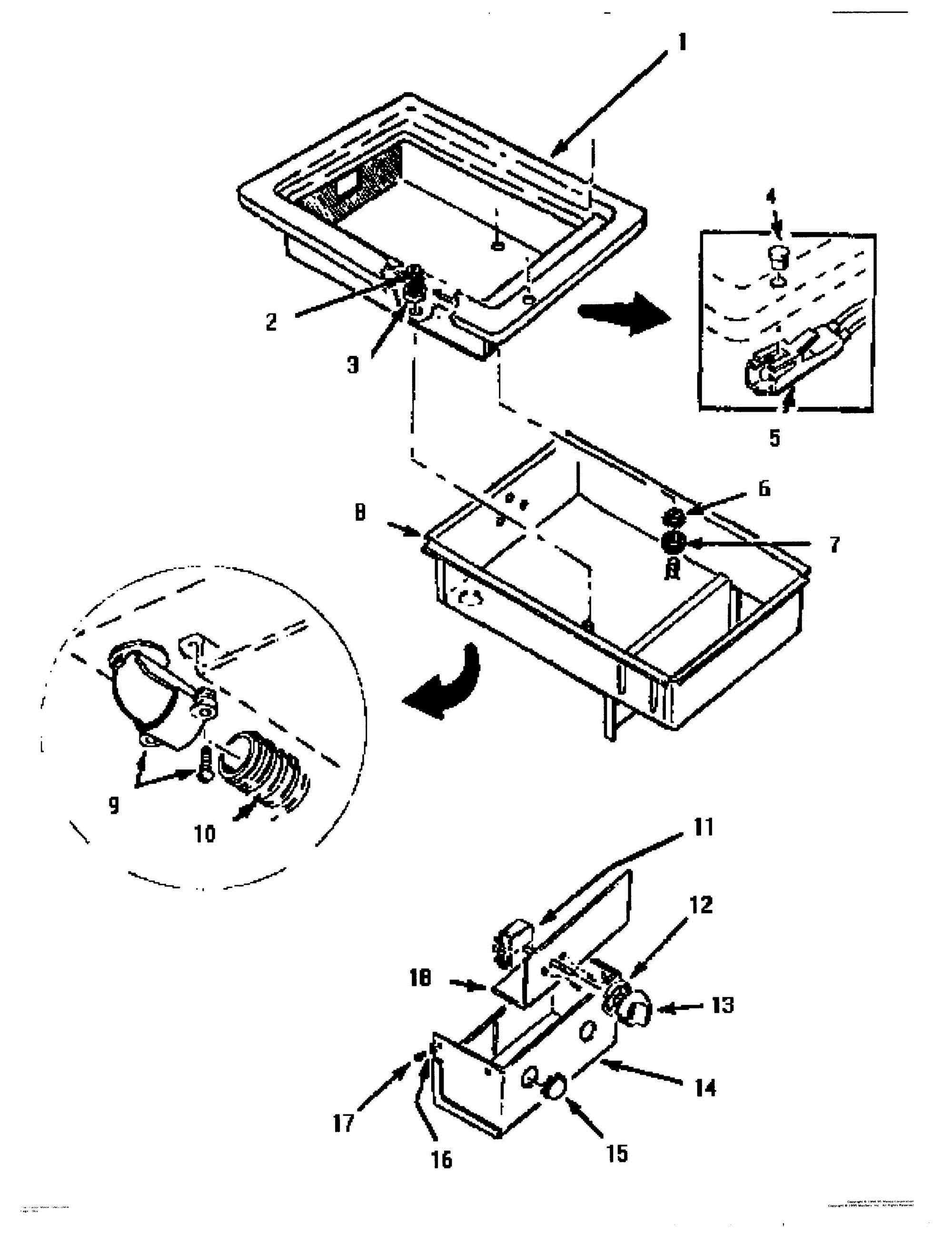 02 - TOP ASSEMBLY Diagram and Parts List for GNG12MW  Bosch Range