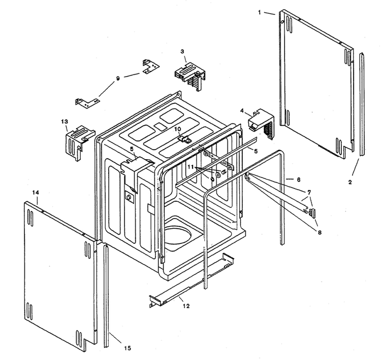 Tank Assy Diagram and Parts List for SHU3326UC 11 Bosch Dishwasher