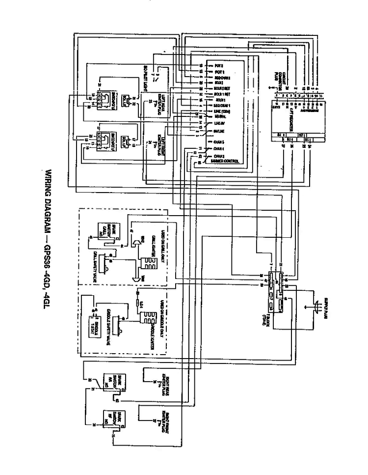 Wiring Diagram Diagram and Parts List for GPS486GDS  Thermador Cooktop