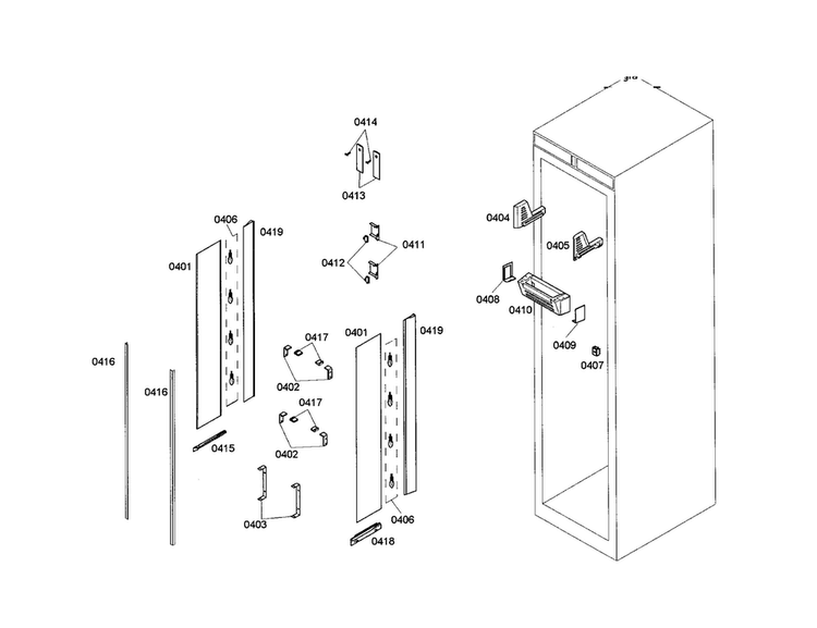 Lighting Diagram and Parts List for T24IR70FSS-01  Thermador Refrigerator