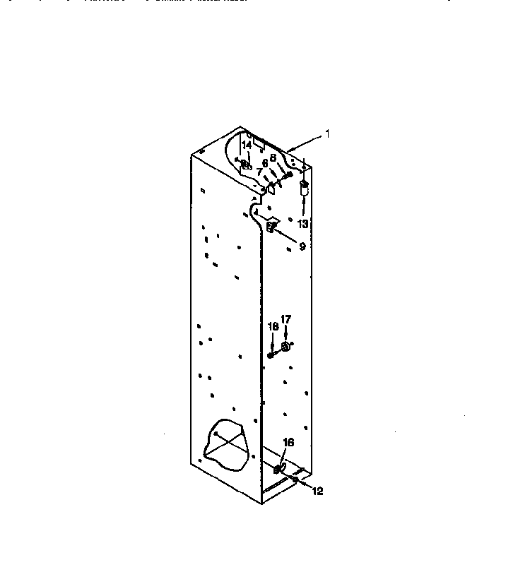 Freezer Liner Diagram and Parts List for TSS48DAW-06  Thermador Refrigerator