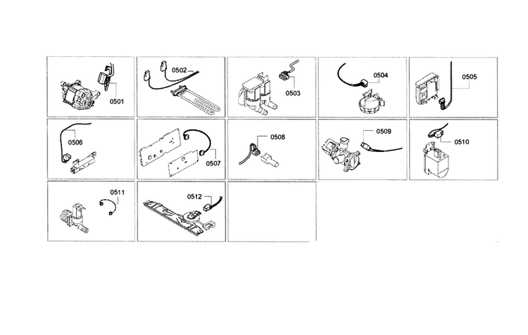 Cables Diagram and Parts List for WAP24202UC 14 Bosch Washer