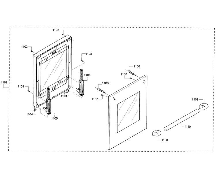 Small Door Diagram and Parts List for PRD486GDHC 05 Thermador Range
