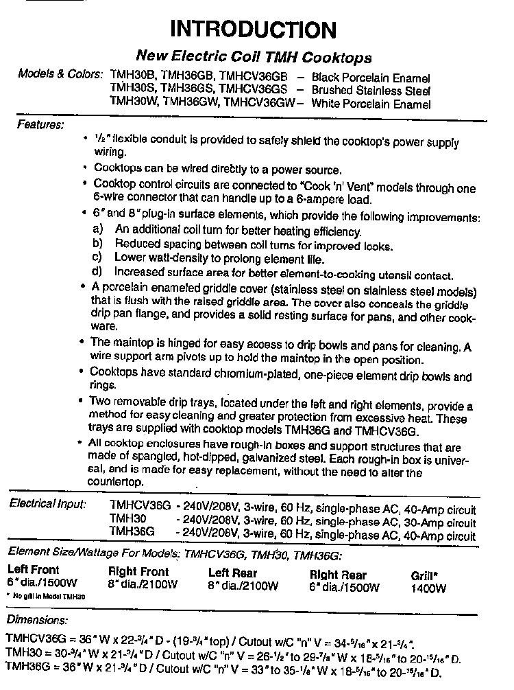 Section 5 Diagram and Parts List for TMHCV36GW  Thermador Cooktop