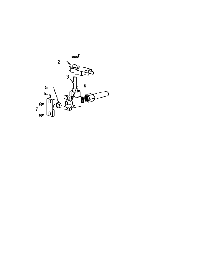 Gas Control Valve Detail Diagram and Parts List for SGC365RB  Thermador Cooktop