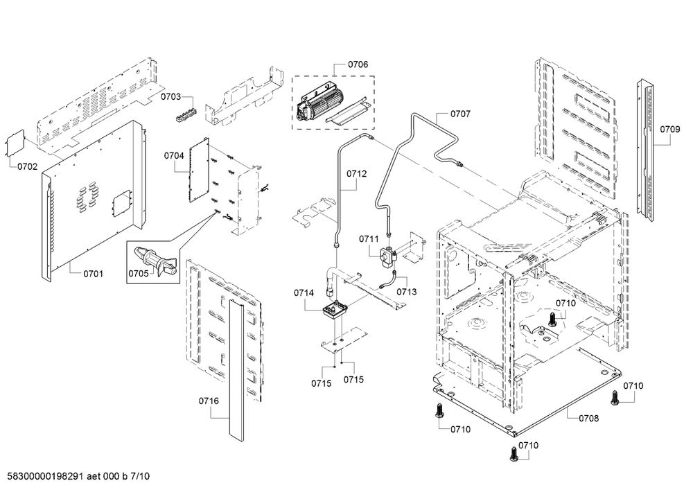 Diagram 7 Diagram and Parts List for HGI8054UC-07  Bosch Range