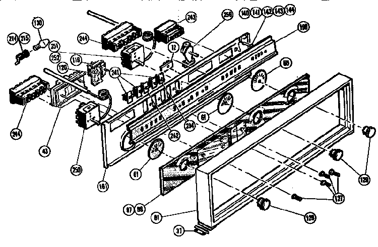Range Control Diagram and Parts List for CMT19 SVC CODE G Thermador Microwave