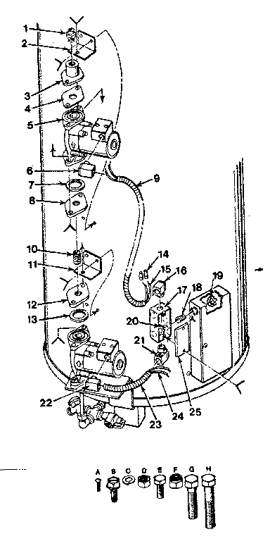 Secondary Pump Diagram and Parts List for 153311210  Kenmore Water Heater