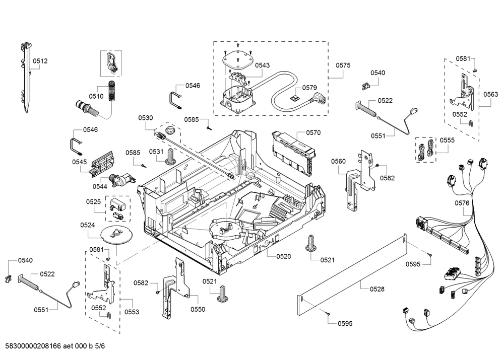 Diagram 5 Diagram and Parts List for SHE863WF5N 10 Bosch Dishwasher