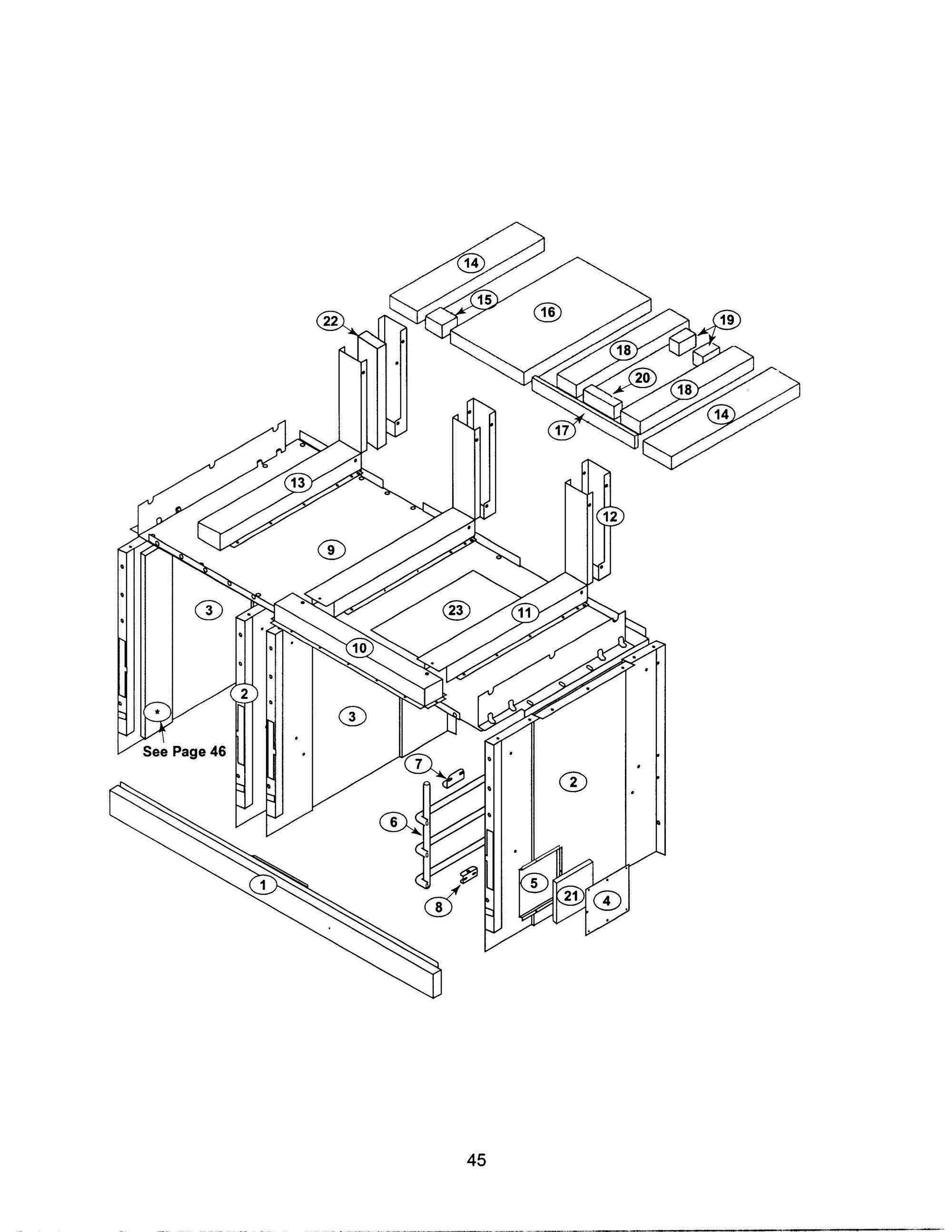 44 - OVEN LINER Diagram and Parts List for PRG484GDUS  Bosch Range