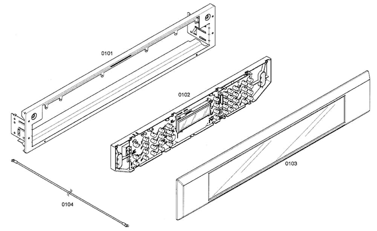 Control Panel Diagram and Parts List for ME301EP01  Thermador Wall Oven