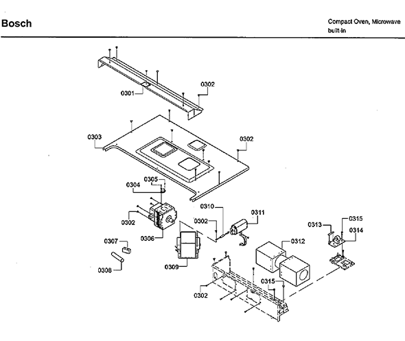 Bosch Hmb50162uc-02 3 Diagram and Parts List for HMB50162UC-02  Bosch Microwave