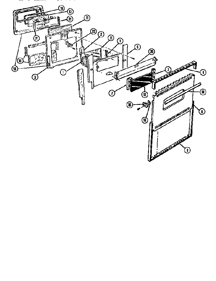 Msc3g Door Diagram and Parts List for MSC39  Thermador Range