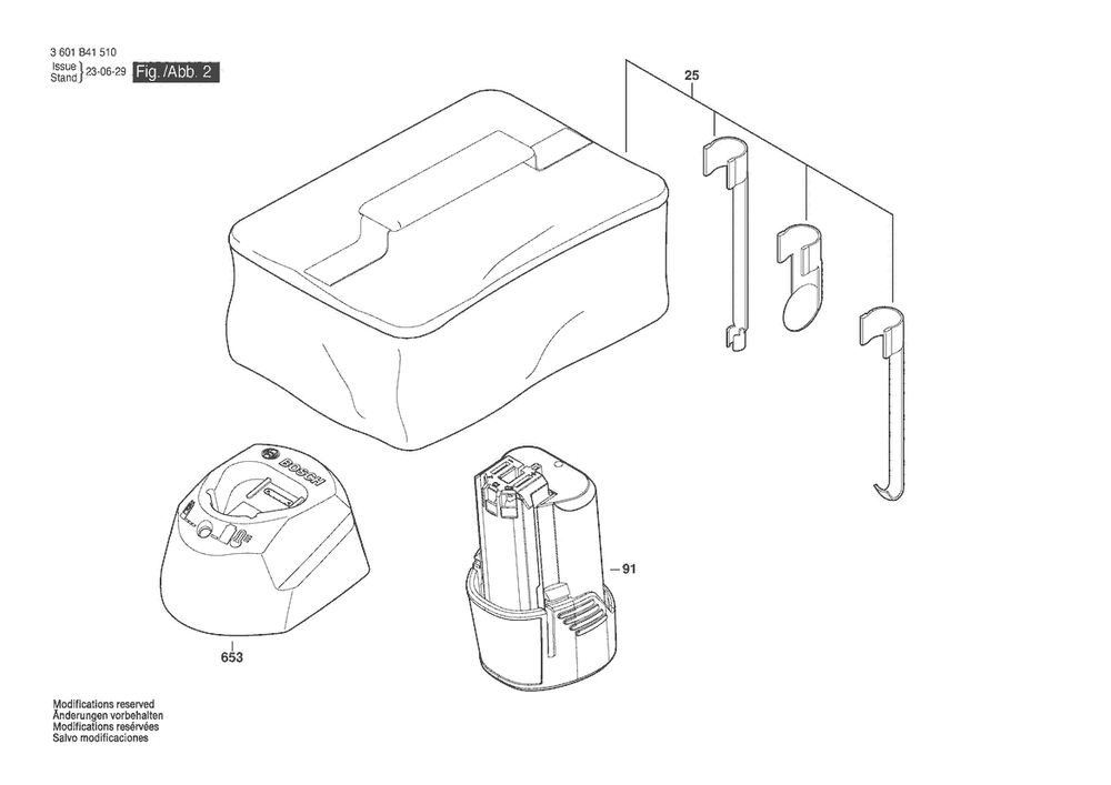 Diagram 2 Diagram and Parts List for GIC12V-4-23C 3601B41510 Bosch Miscellaneous