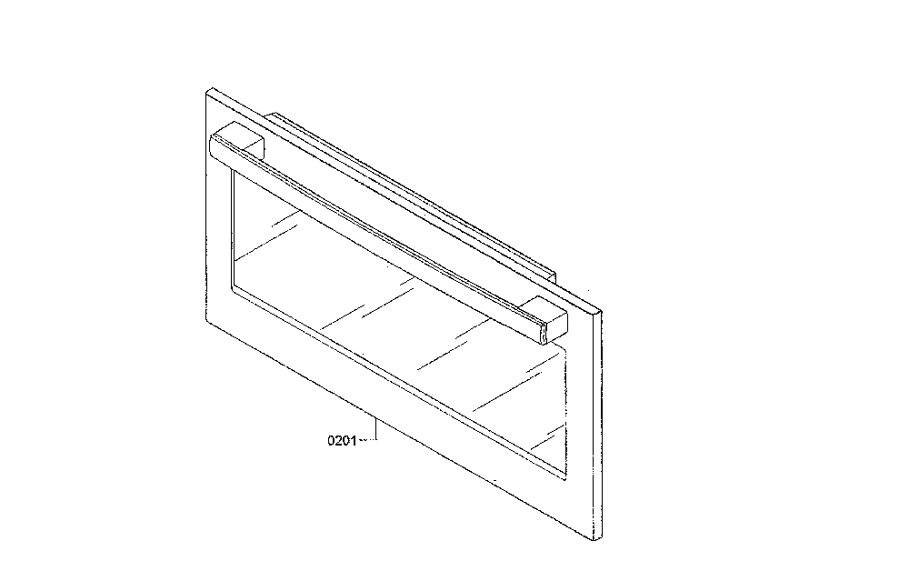 Door assembly Diagram and Parts List for HMCP0252UC 01 Bosch Microwave