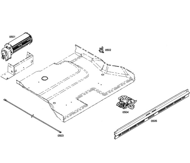 Cooling Fan Diagram and Parts List for HBL5620UC 04 Bosch Wall Oven