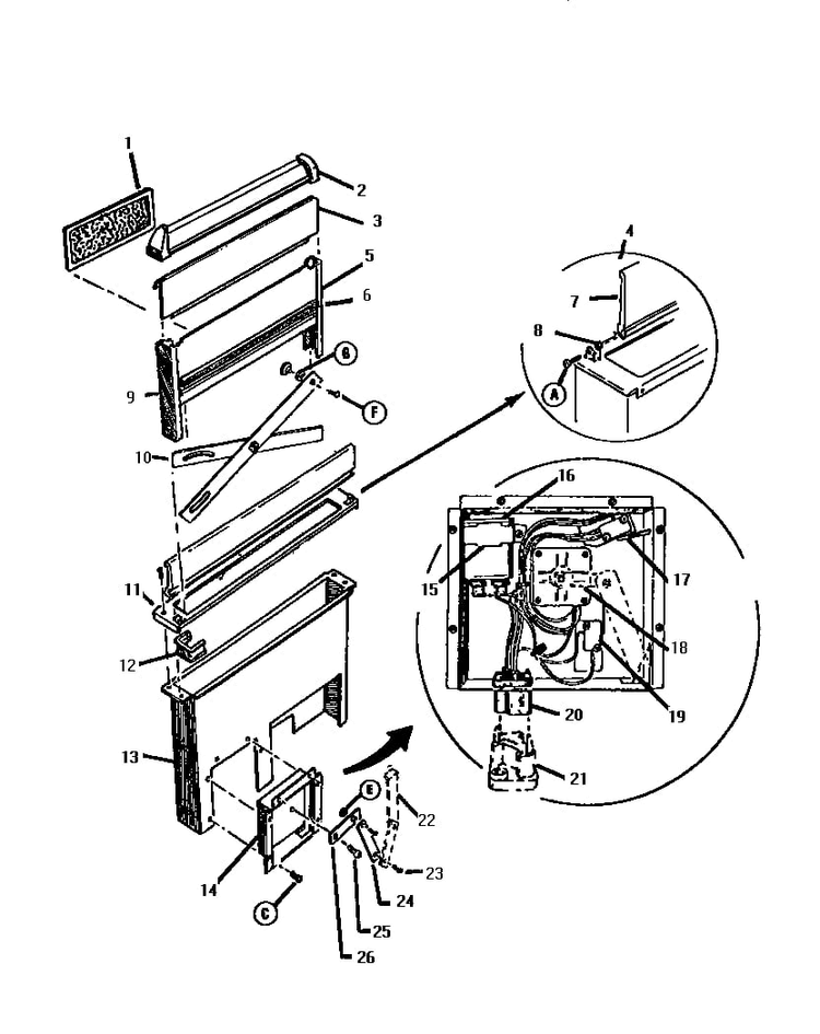 Snorkel Assembly-rear View Diagram and Parts List for GSC30CVWC-01  Thermador Range