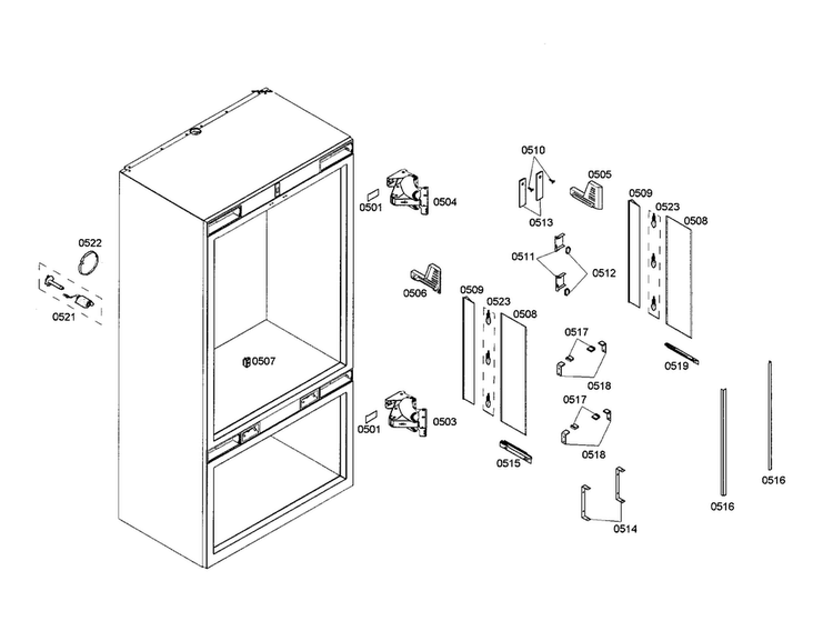 Lighting Diagram and Parts List for T36IB70CSS 01 Thermador Refrigerator