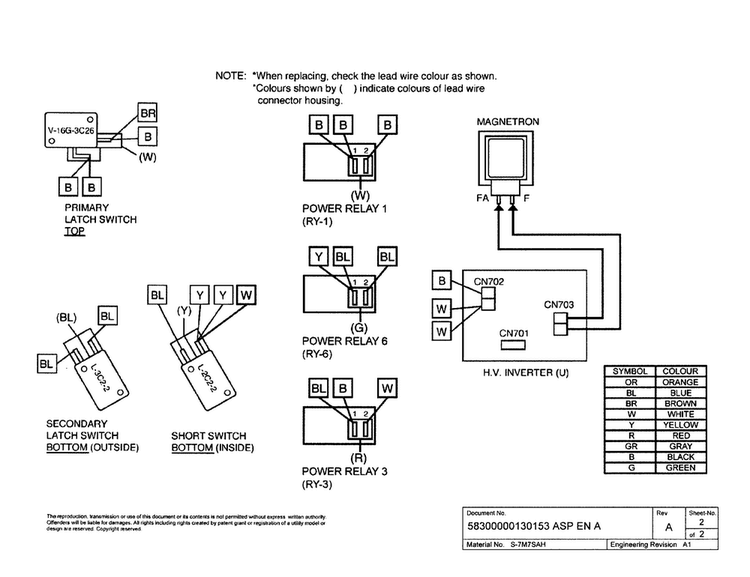 Diagram Diagram and Parts List for PODMW301-01  Thermador Wall Oven