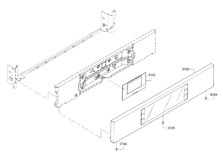 Control Panel Diagram and Parts List for HBLP451UC 01 Bosch Wall Oven