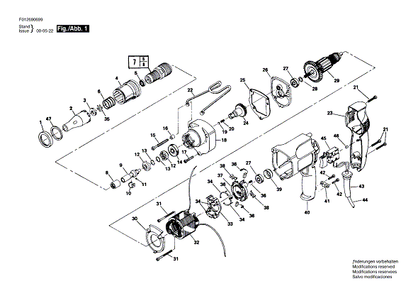Bosch 6906type2 (F012690699) Diagram and Parts List for 6906 (TYPE 2)(F012690699) Bosch Screwdriver
