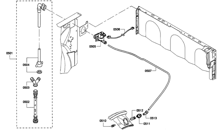 Mist Assy Diagram and Parts List for WTVC8330US 09 Bosch Dryer