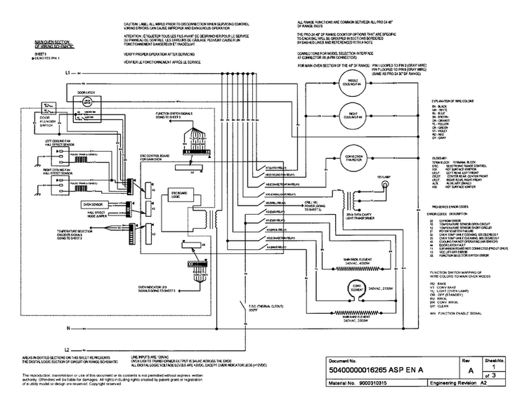 Wiring Diagram Diagram and Parts List for PRD486EDHC 01 Thermador Range