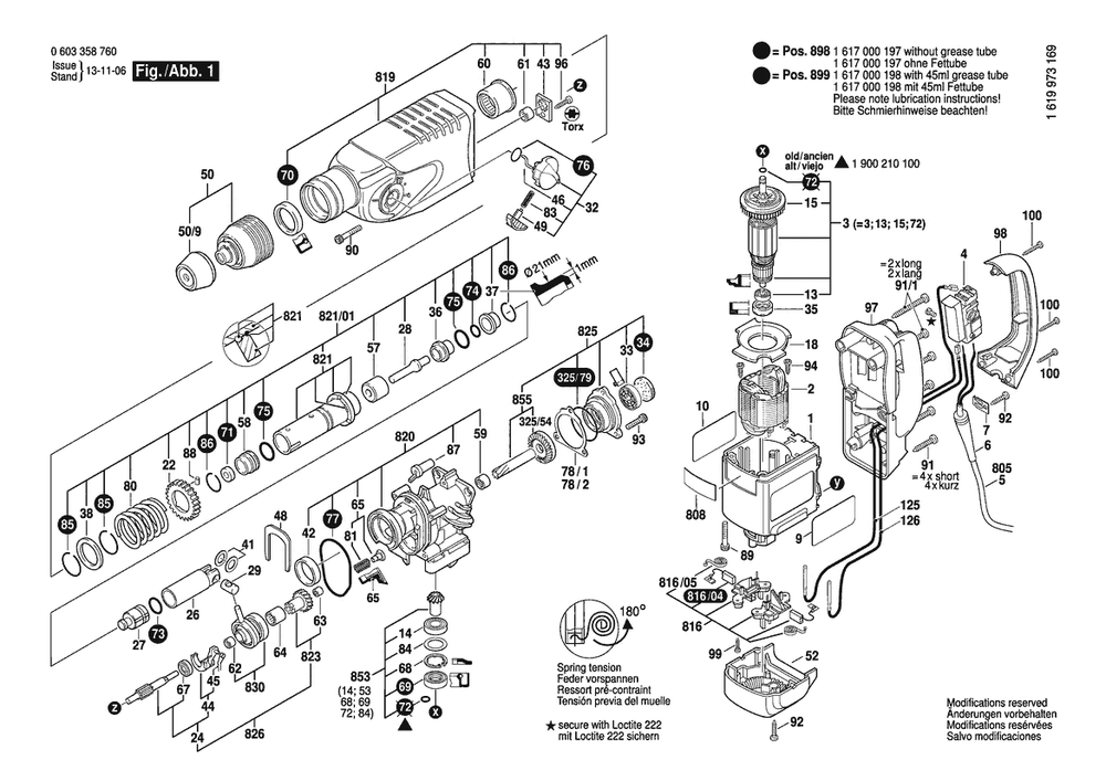 Section 1 Diagram and Parts List for PBH300E 0603358732 Bosch Miscellaneous